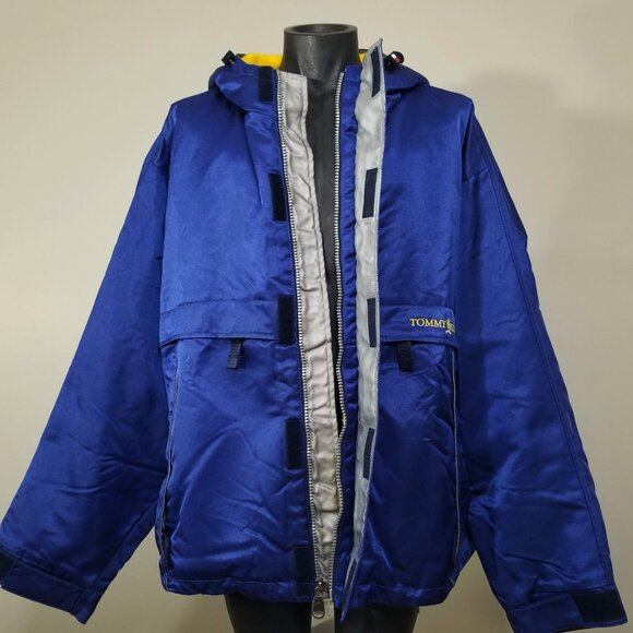VTG Tommy Hilfiger Jacket Big Flag Deck Embroidered Racing XXL Sailing Grail - Picture 8 of 16